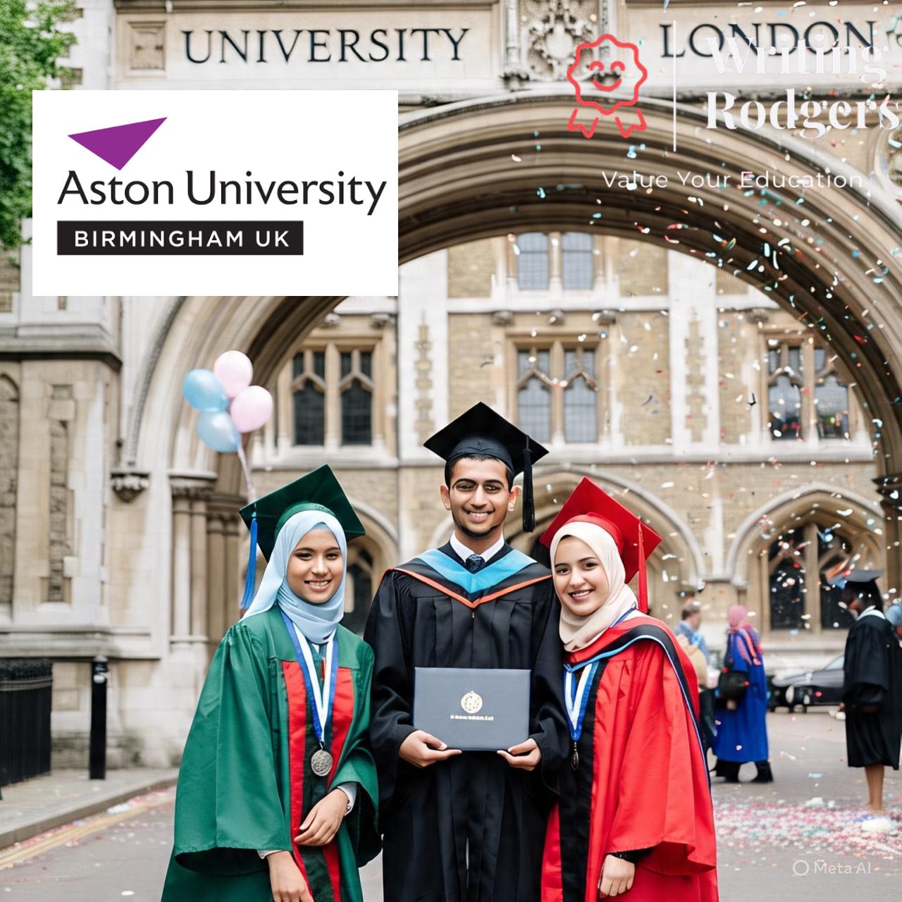 Aston University student working on an assignment